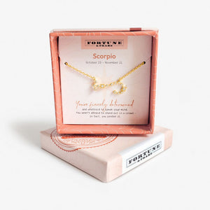 Zodiac Constellation Pendant (Scorpio) - Gold